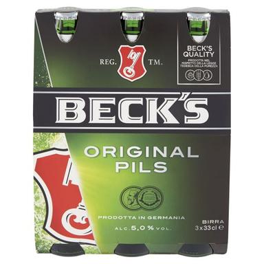 Birra becks ml.330 x3
