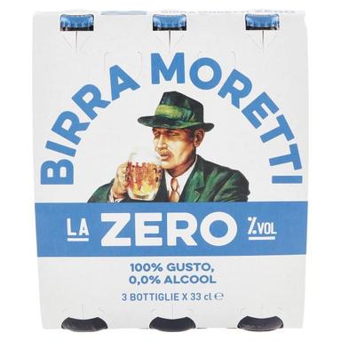 Birra moretti zero ml.330 x3